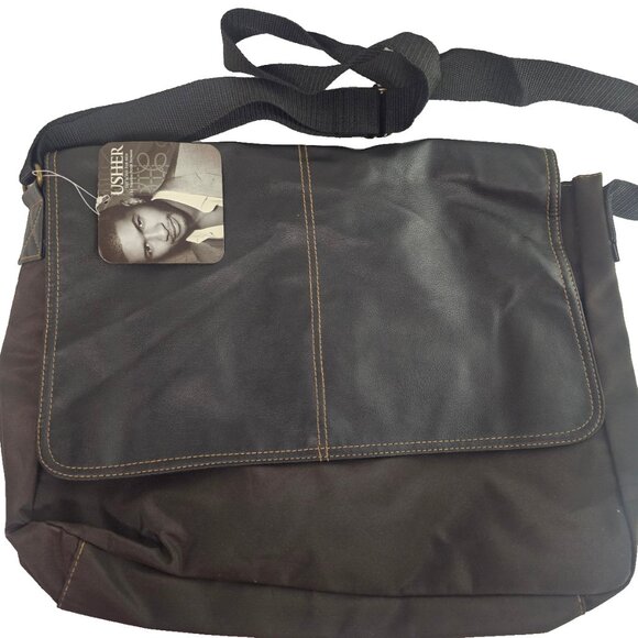 USHER Messenger Bag blac Gift bag NEW TAGS pc computer bag business from toilett - Picture 1 of 1